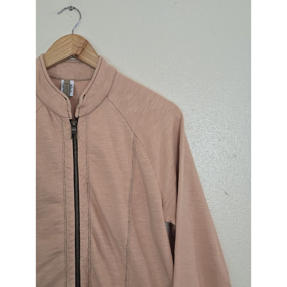XCVI Long Zip Jacket Womens Small Peach Casual Travel Tunic Coat - Picture 4 of 12